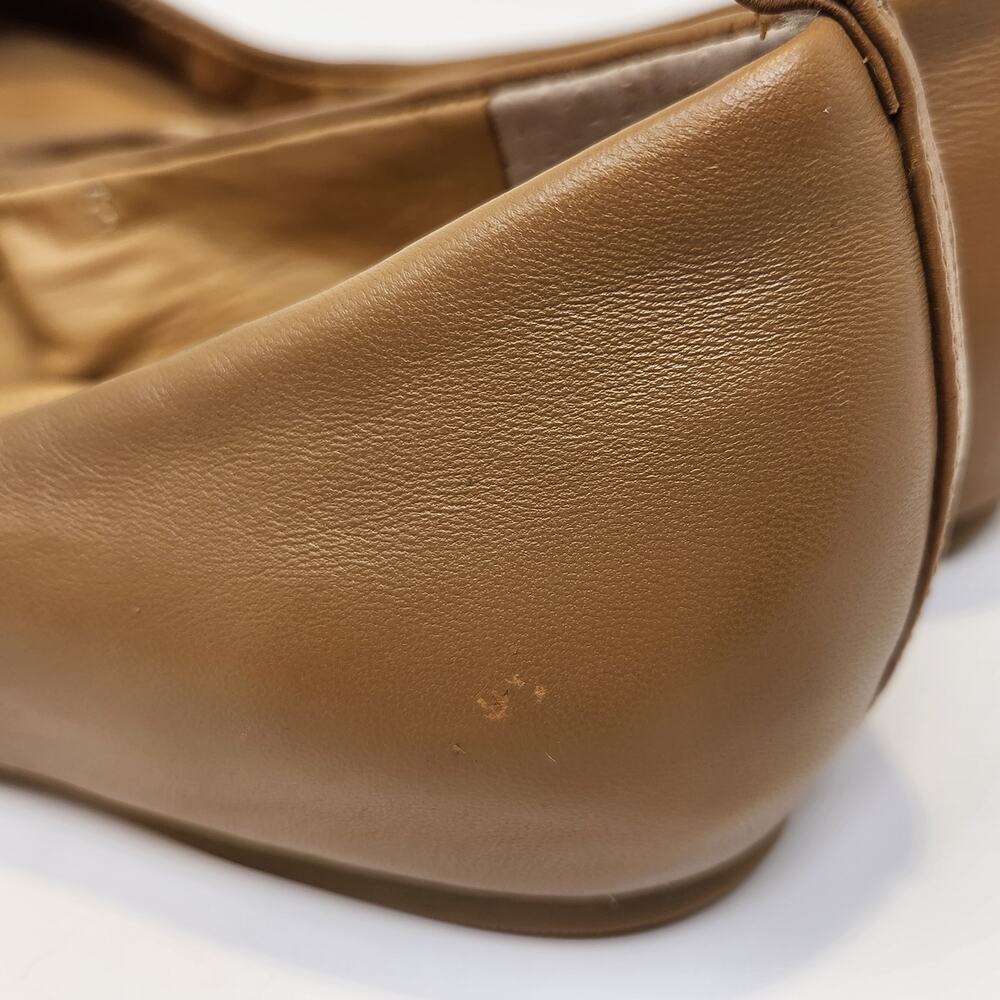 J Crew Women Anya Tan Leather Ballet Flats Size 9 Slip On Shoes Classic Neutral - Picture 6 of 9